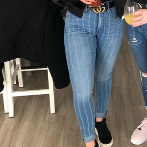 Adorable stripped express jeans